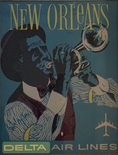 4 Original 1962 Delta Airlines destination Advertisement Prints By John Hardy picture