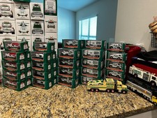 Hess truck collection lot 8 multiples of every year 1999 to 2015. Over 500 pcs picture