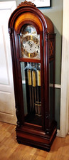 Herschede 1982-83 VIRGINIAN 276 Grandfather 9 Tubular Pendulum Bell Chime Clock picture