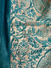 FORTUNY Vintage Blue/Green Pale Gold Classic “ Orsini “ Pattern Textile picture