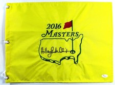 Hillary Rodham Clinton Signed Autographed Golf Pin Flag 2016 Masters JSA Z16341 picture