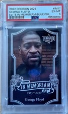 George Floyd 2022 Leaf Decision In Memoriam Rookie Card RC Rare 4/5 Blue PSA 6 picture