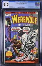 WEREWOLF BY NIGHT #32 (1975) CGC 9.2 OWW MARK JEWELER INSERT 1ST APP MOON KNIGHT picture