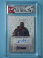 2021 UD Marvel Endgame Black Diamond Tom Holland Spider-Man AUTO #11/15 HGA 9 picture