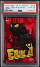 2026 Topps Chrome Veefriends Very Very Very Very Lucky Black Cat Erupt PSA 10 picture