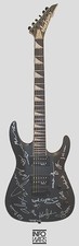 Alex Jones and crew Infowars autographed Jackson collectors guitar. 1 and only picture
