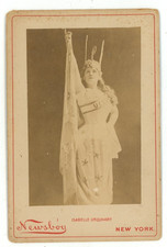 Vintage Newsboy Cabinet Card Actress & Opera Singer Isabelle Urquhart picture