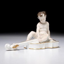 Rosenthal Ferdinand Liebermann Cellist Putti Cello Model 342 Selb Germany 8.5