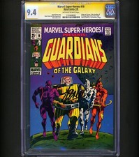 1969 SINGLE HIGHEST SS STAN LEE SIGNED 1ST GOTG Marvel Super-Heroes #18 CGC 9.4 picture