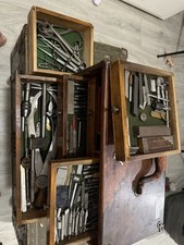 Vintage Starrett Machinist Tool Chest Set w/ Gauges Taps Dies USA picture