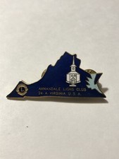 Vintage 24-A Virginia Annandale Chapel 1846 Lions Club Pin picture