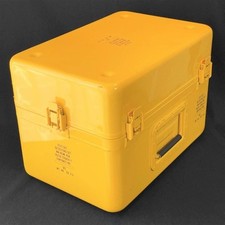 Vintage Zero Halliburton Yellow Aluminum Military Case Pressure Valve picture