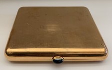 AN IMPORTANT Russian 14K Gold & Sapphire Cigarette Case Circa 1898 Maker AB picture