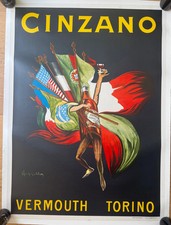 LEONETTO CINZANO TURIN VINTAGE POSTER HAT 100x140 picture