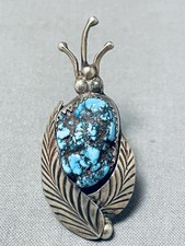JESSE MONONGYE VERY IMPORTANT VINTAGE HOPI TURQUOISE STERLING SILVER RING picture