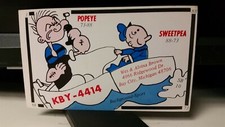 CB radio QSL postcard KBY-4414 Popeye Wes Alvina Brown 1970s Bay City Michigan picture
