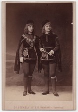 1890s CC two actresses in leotards, medieval attire picture