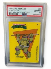 1989 Topps OPC Teenage Mutant Ninja Turtles Donatello Psa 10 Pop 1 picture