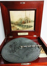 Columbia Mahogany Music Ornate Carved Cabinet  Circa 1900's picture