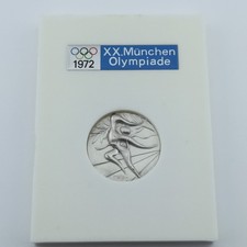 Olympic Medal Munich 1972 Official Participation Medal Pure Silver picture