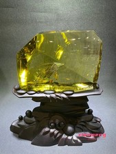 5.5LB Natural Brazilian Top Explosive Grade Water Yellow Crystal Stone Ornament picture