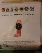 Space Flown Watch Dr. Shannon Lucid NASA Astronaut STS-58 Columbia Mir W/ COA picture