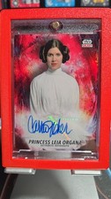 2021 Topps Star Wars Galaxy Carrie Fisher Autograph 4/5 picture