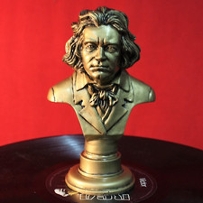 LUDWIG van BEETHOVEN GOLDEN BUST SCULPTURE CLASSICAL MUSIC PIANO art Mozart Bach picture