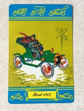 PC1645 Single Swap Card 1907 Ford Car Color Drawing, Queen Spades picture