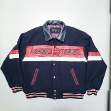 Vtg ROCAWEAR Varsity Jacket Wool Leather Jay-Z Lion Hip Hop Urban Y2K 3XL RARE picture