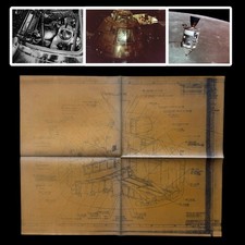 RARE Original 1971 Apollo 16 NASA Apollo Command Service Module (CSM) Blueprint picture