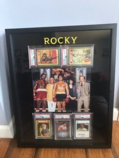 FRAMED AUTOGRAPHED ROCKY MOVIE CAST 2016 TOPPS STALLONE AUTO PSA AUTHENTICATED picture