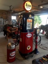 Vintage Esso Bennett Gas Pump Eco Air Meter Gas Oil Esso Station picture