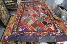 Antique 19th Russian Central Asian Uzbek Suzani Ikat Patchwork Quilt 88