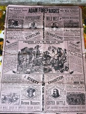 Antique Scarce Circus Broadside Program Forepaugh’s Wild West Show Elmira Ny picture