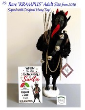 Byers Choice Rare “KRAMPUS” – Adult Size and Signed plus Accessory Sign picture