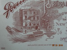 1892 CABINET PHOTO Impressive GRAPHIC BACK Dana Building 872 BROADWAY NEW YORK picture