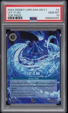 2024 DISNEY LORCANA EN C1-LORCANA CHALLENGE PROMO TOP PRIZE #2 LET IT GO PSA 10 picture