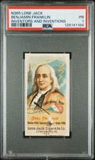 1887 N365 Lone Jack Inventors and Inventions *BEN FRANKLIN* PSA 1, Sharp, RARE picture