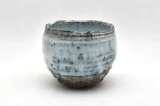 Hagi Ware Chawan cup FIREWOOD Treasure (Black Mentori) Eiichi Shibuya picture