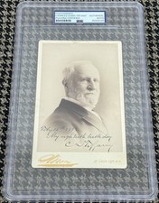 Charles Lewis Tiffany Signed Autograph 1892 Cabinet Photo PSA/DNA Encased picture