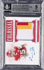 2019 NATIONAL TREASURES #23 PATRICK MAHOMES BGS 9 picture
