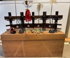 Antique Japanese Miniature Weapons and War Banners Display Set, 1925 (大正14年) picture