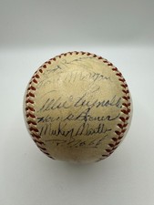 1951 World Series Baseball Signed with Mantle Mays Rookie JSA picture