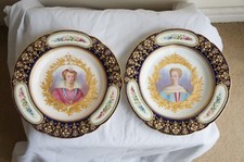 Set of Two Late 18th Century- Early 19th Century French Porcelain Sevres Plates picture
