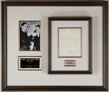AIR CHIEF MARSHAL ARTHUR W. TEDDER - AUTOGRAPH LETTER SIGNED 09/21/1955 picture