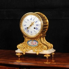 Antique French Ormolu and Sevres Porcelain Clock - Fine and Early picture