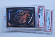 BLACK 1/1 PSA 8 Grogu RC 2020 Topps Star Wars Mandalorian #14 The Child Yoda picture