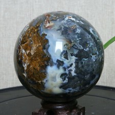 B1904-93mm1083g Amazing natural Ocean Jasper Orbicular Sphere Reiki Crystal Ball picture