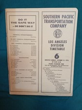 Southern Pacific 10/31/1976 Employee Timetable #6: Los Angeles Division picture